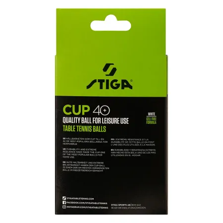 Мяч для наст. тенниса Stiga Cup ABS, 1110-2510-12, диам.40+мм, пластик, упак. 12 шт, белый за 1&nbsp;774.80 ₽ купить в Йошкар-Оле