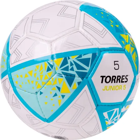 Мяч футб. TORRES Junior-5, F323805, р.5,глянц.ПУ,4 сл,32 п, руч.сш,бел-бирюзовый за 2&nbsp;070.60 ₽ купить в Йошкар-Оле