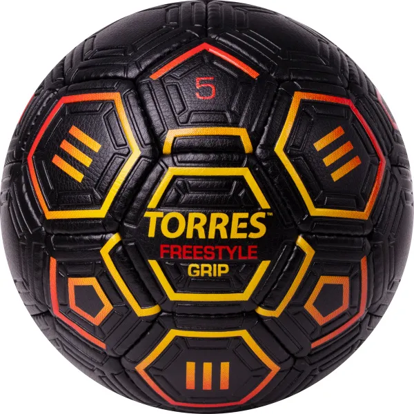 Мяч футб. TORRES Freestyle Grip, F323765, р.5, 32 панели. PU, ручная сшивка, черно-желт-красн за 2&nbsp;070.60 ₽ в Йошкар-Оле