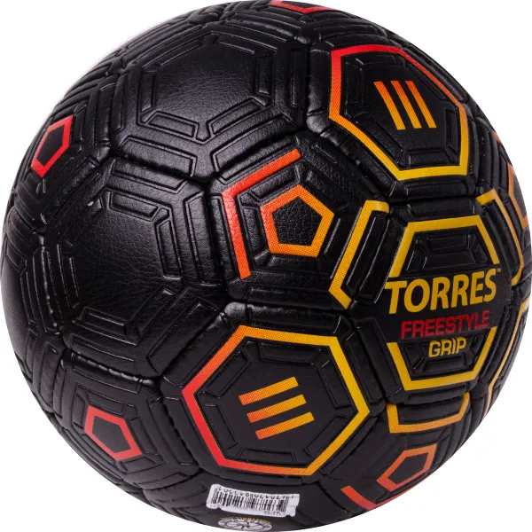 Мяч футб. TORRES Freestyle Grip, F323765, р.5, 32 панели. PU, ручная сшивка, черно-желт-красн за 2&nbsp;070.60 ₽ в Йошкар-Оле