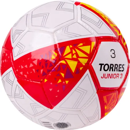 Мяч футб. TORRES Junior-3, F323803, р.3,глянц.ПУ, 4 сл, 32 п,руч.сш,бел-крас-жел за 2&nbsp;070.60 ₽ купить в Йошкар-Оле