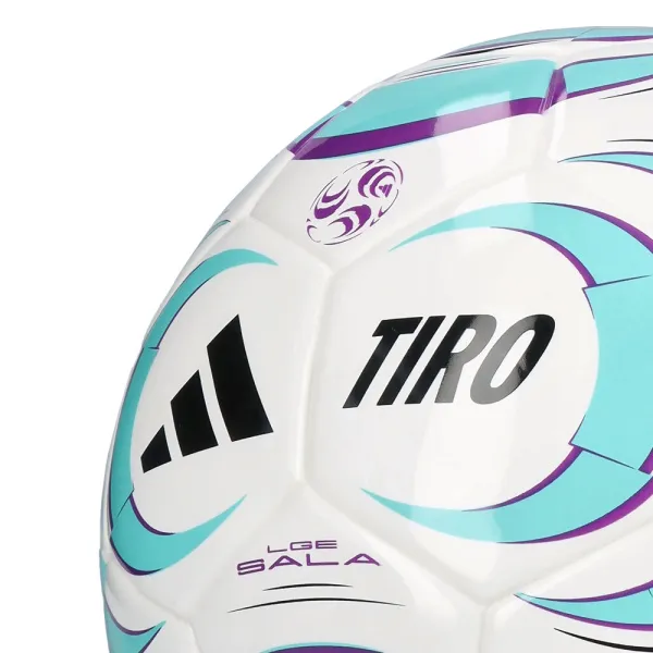 Мяч футзал. ADIDAS Tiro League Sala JW1526, р.4, FIFA Basic, 32 пан, ТПУ, термосш., бело-бирюз-фиол за 4&nbsp;833.10 ₽ в Йошкар-Оле
