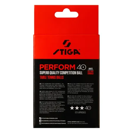 Мяч для наст. тенниса Stiga Perform 3***, 40+, 1113-2110-06, пластик, ITTF Appr., уп.6 шт, бел за 2&nbsp;121.60 ₽ купить в Йошкар-Оле