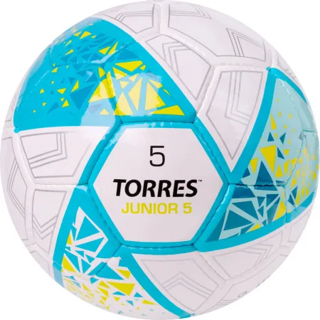 Мяч футб. TORRES Junior-5, F323805, р.5,глянц.ПУ,4 сл,32 п, руч.сш,бел-бирюзовый за 2&nbsp;070.60 ₽ купить в Йошкар-Оле