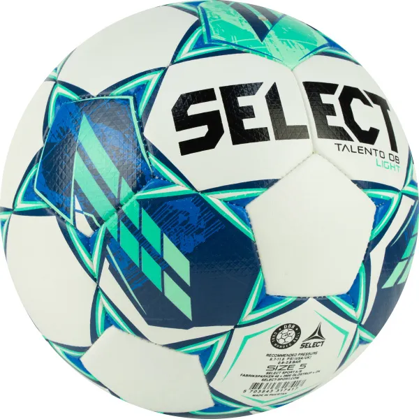 Мяч футб. SELECT Talento DB Light V23, 0775860004, р.5, 32п, ПУ, гибрид.сш, бело-зеленый за 5&nbsp;531.80 ₽ в Йошкар-Оле