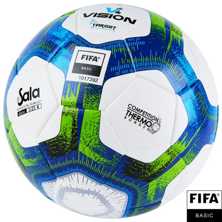 Мяч футзал. VISION Target, FS324094, FIFA Basic, р.4, 32 п. PU, 3 подкл.сл, термосшивка, бело-синий за 3&nbsp;519 ₽ купить в Йошкар-Оле