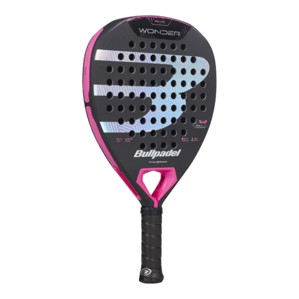 Ракетка для падела BULLPADEL Wonder 27, 497250, для продв.игроков, стекловолокно, карбон, черно-роз за 42&nbsp;969.20 ₽ в Йошкар-Оле