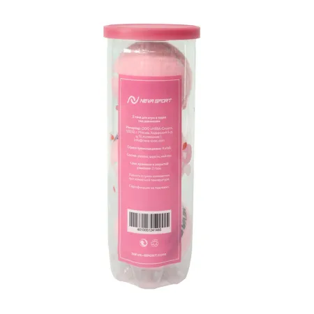Мяч для падела NS Sakura, UAA2, уп.3 шт, сукно, нат.резина, розовый за 824.50 ₽ купить в Йошкар-Оле