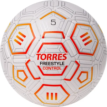 Мяч футб. TORRES Freestyle Control, F3231765, р.5, 32 п.,PU-Microfi, термосшив., бело-оран-сереб за 3&nbsp;464.60 ₽ купить в Йошкар-Оле