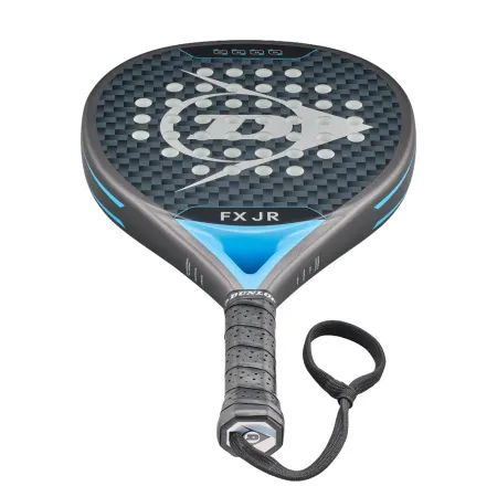 Ракетка для падела Dunlop FX Jr, 10370738, для юниоров, гибрид, графит, черно-голубой за 11&nbsp;019.40 ₽ купить в Йошкар-Оле