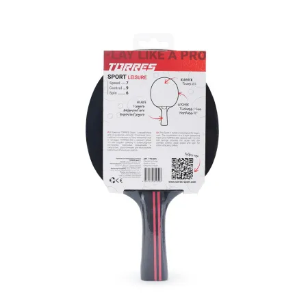 Ракетка для н/т TORRES Sport 1*, TT23005 для любителей, накладка 1,5 мм, конич. ручка за 991.10 ₽ купить в Йошкар-Оле