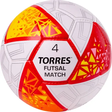 Мяч футзал. TORRES Futsal Match, FS323774, р.4, 32 панели. ПУ,4 подкл.слоя,ручн.сш,бело-крас-жёлт за 2&nbsp;454.80 ₽ купить в Йошкар-Оле