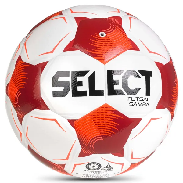 Мяч футзал. SELECT Futsal Samba v26, 1063471008, р.4,FIFA Basic, 32п, ТПУ, гибр.сш, бел-кр-черн за 5&nbsp;618.50 ₽ в Йошкар-Оле