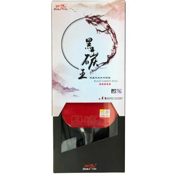 Ракетка для н/т DOUBLE FISH Black Carbon King Racket 5*****, для професс.,ITTF Appr.,накл.2,1,мм за 6&nbsp;434.50 ₽ в Йошкар-Оле