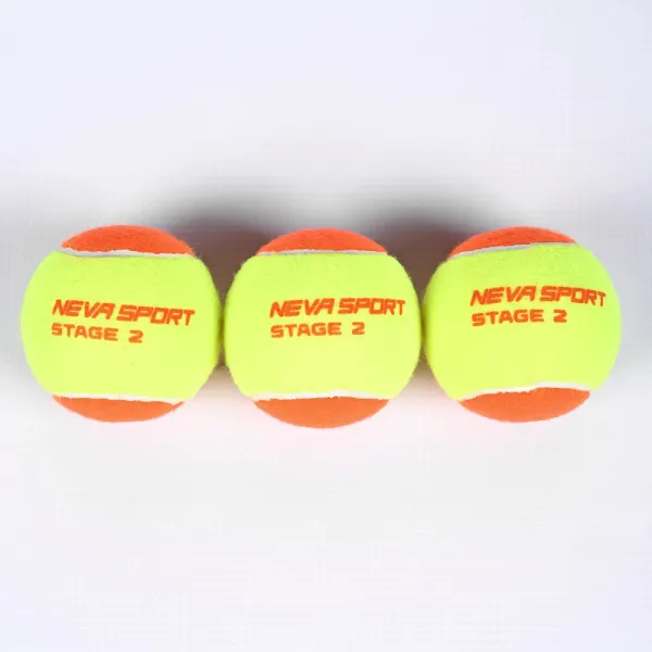 Мяч теннисный детский NS Orange, 5021005, уп.3 шт, резина, шерть, нейлон, желто-оранжевый за 613.70 ₽ в Йошкар-Оле